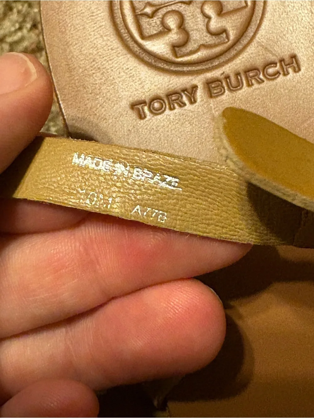 Tory Burch Holly Miller Leather Logo Kitten Heel Sandals